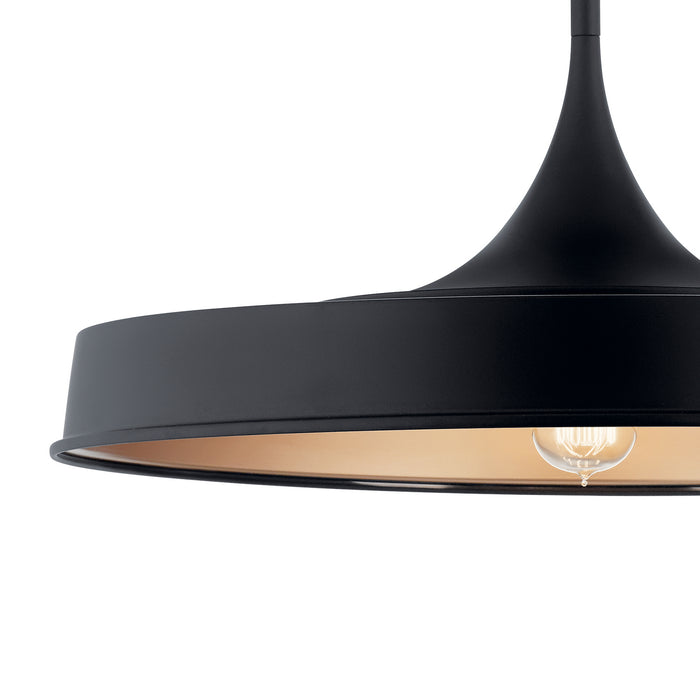 Kichler - 52096BK - One Light Pendant/Semi Flush Mount - Elias - Black