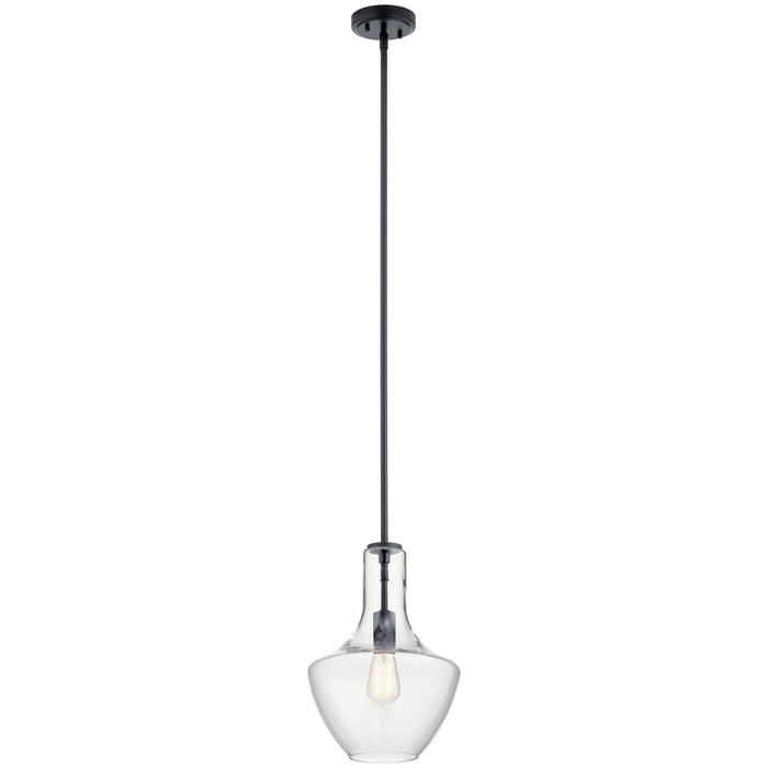 Kichler - 42141BK - One Light Pendant - Everly - Black