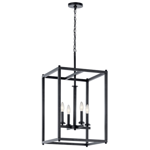 Kichler - 43998BK - Four Light Foyer Pendant - Crosby - Black