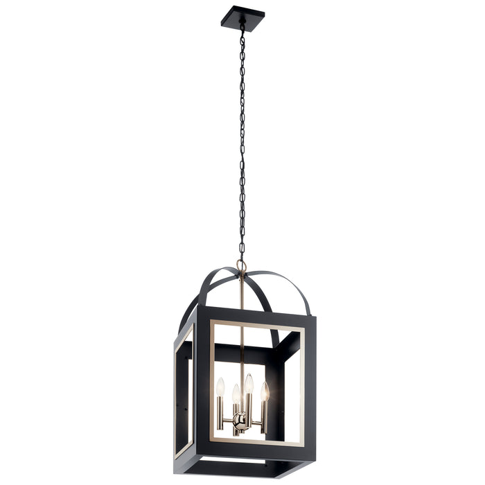 Kichler - 52029BK - Four Light Foyer Pendant - Vath - Black