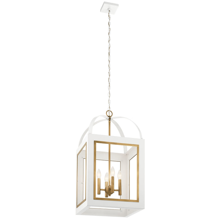 Kichler - 52029WHNBR - Four Light Foyer Pendant - Vath - White