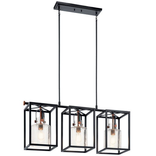 Kichler - 52033BK - Three Light Linear Chandelier - Kitner - Black