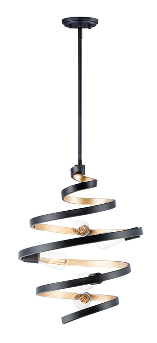 Maxim - 12236BKGLD - Five Light Pendant - Twister - Black / Gold