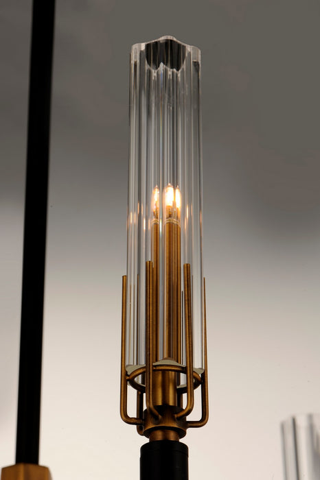 Maxim - 16125CLBKAB - LED Chandelier - Flambeau - Black / Antique Brass