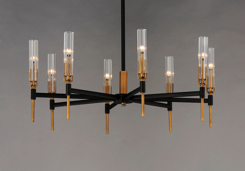 Maxim - 16128CLBKAB - LED Chandelier - Flambeau - Black / Antique Brass