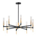 Maxim - 16128CLBKAB - LED Chandelier - Flambeau - Black / Antique Brass