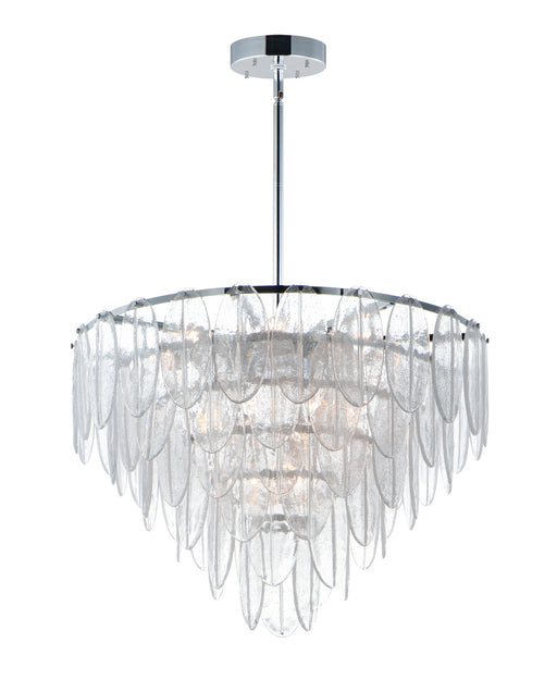 Maxim - 30737CLWTPC - 19 Light Chandelier - Glacier - White / Polished Chrome