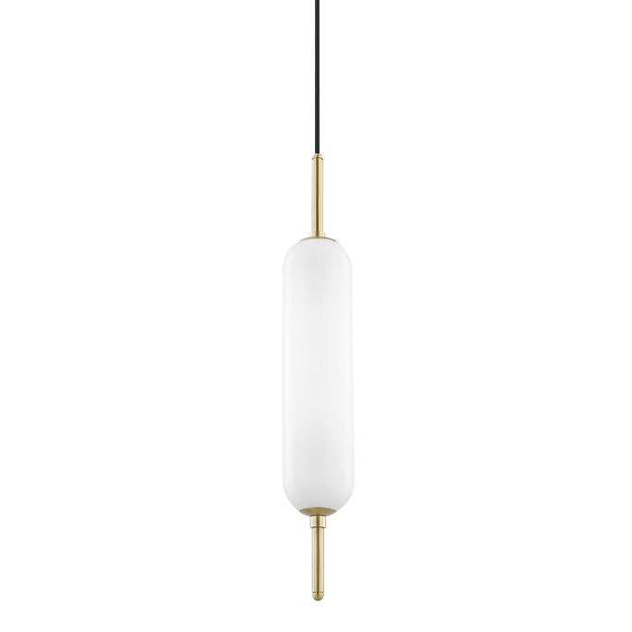 Mitzi - H373701-AGB - One Light Pendant - Miley - Aged Brass