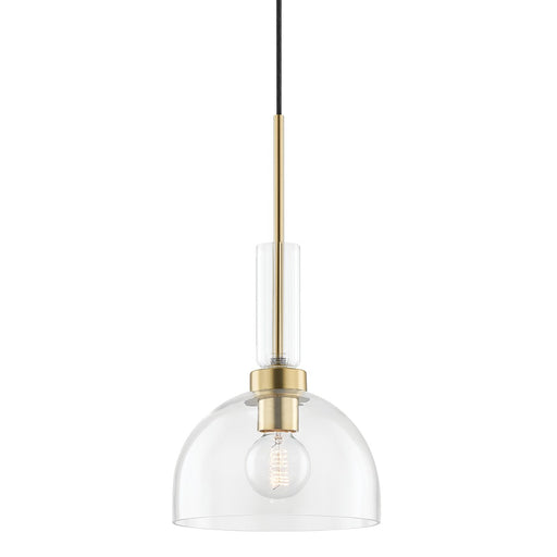 Mitzi - H384701-AGB - One Light Pendant - Tabitha - Aged Brass