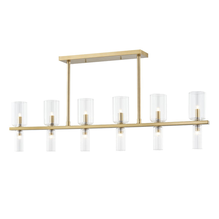 Mitzi - H384912-AGB - 12 Light Linear - Tabitha - Aged Brass