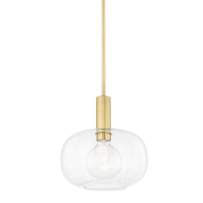 Mitzi - H403701-AGB - One Light Pendant - Harlow - Aged Brass