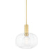 Mitzi - H403701-AGB - One Light Pendant - Harlow - Aged Brass