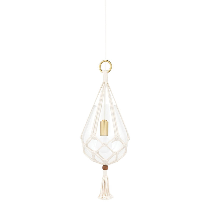 Mitzi - H411701S-AGB - One Light Pendant - Tessa - Aged Brass