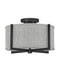 Hinkley - 41705BK - LED Semi-Flush Mount - Axis Heathered Gray - Black