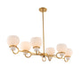 Kalco - 513061WB - Six Light Island Pendant - Ascher - Winter Brass