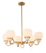 Kalco - 513072WB - Six Light Chandelier - Ascher - Winter Brass