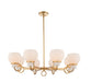 Kalco - 513073WB - Eight Light Chandelier - Ascher - Winter Brass