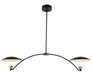 Kalco - 513661BWB - LED Island Pendant - Redding - Matte Black w White and Brass Accent