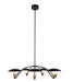 Kalco - 513672BWB - LED Chandelier - Redding - Matte Black w White and Brass Accent