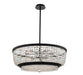 Allegri - 037355-052-FR001 - Nine Light Pendant - Terzo - Matte Black W Polished Chrome