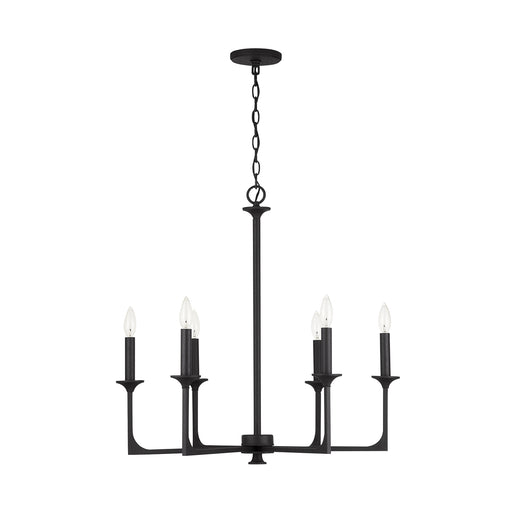 Capital Lighting - 437361BI - Six Light Chandelier - Clint - Black Iron