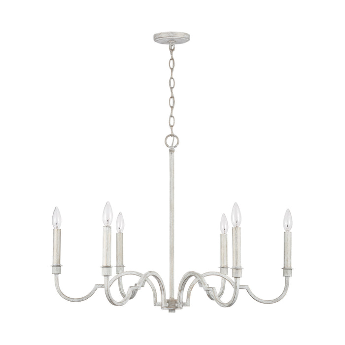 Capital Lighting - 438561WW - Six Light Chandelier - Demi - Winter White