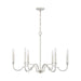 Capital Lighting - 438561WW - Six Light Chandelier - Demi - Winter White