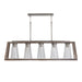 Capital Lighting - 840551HN-504 - Five Light Island Pendant - Connor - Barnhouse and Matte Nickel