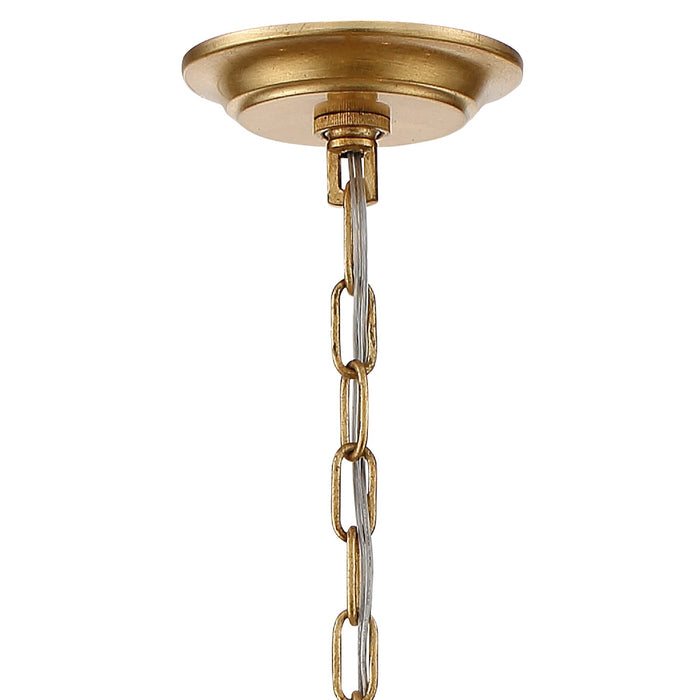 Crystorama - ARC-1908-GA-CL-MWP - Eight Light Chandelier - Arcadia - Antique Gold