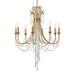 Crystorama - ARC-1908-GA-CL-MWP - Eight Light Chandelier - Arcadia - Antique Gold