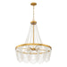 Crystorama - FIO-A9104-GA-WH - Four Light Chandelier - Fiona - Antique Gold