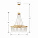 Crystorama - FIO-A9104-GA-WH - Four Light Chandelier - Fiona - Antique Gold