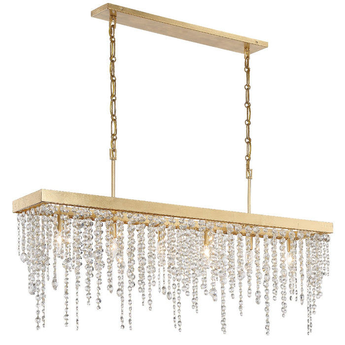 Crystorama - WIN-617-GA-CL-MWP - Six Light Chandelier - Winham - Antique Gold