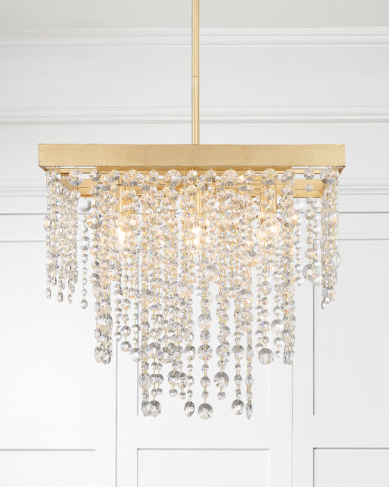 Crystorama - WIN-618-GA-CL-MWP - Eight Light Chandelier - Winham - Antique Gold