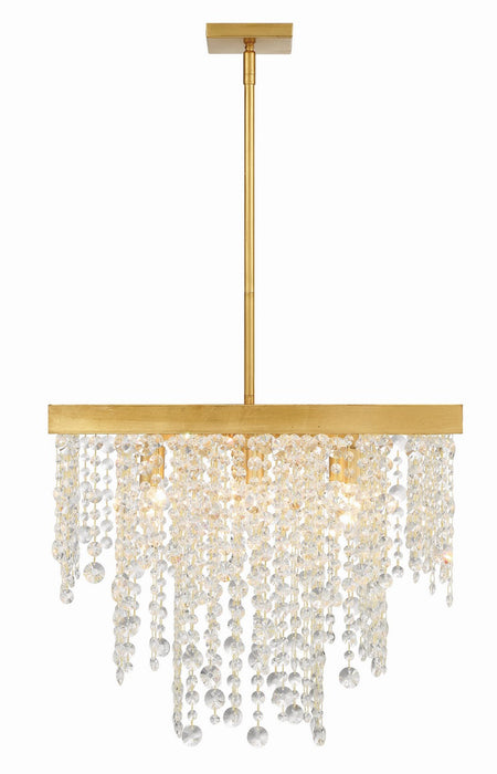 Crystorama - WIN-618-GA-CL-MWP - Eight Light Chandelier - Winham - Antique Gold