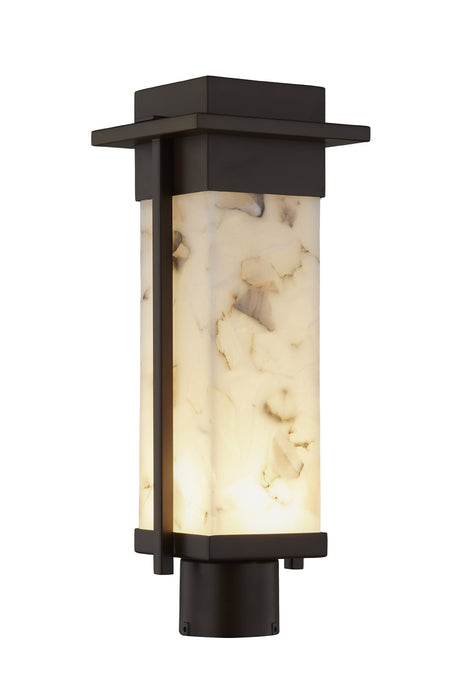 Justice Designs - ALR-7542W-DBRZ - LED Post Mount - Alabaster Rocks - Dark Bronze