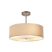 Justice Designs - FAB-9591-CREM-NCKL - Three Light Pendant - Textile - Brushed Nickel