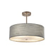 Justice Designs - FAB-9591-GRAY-NCKL - Three Light Pendant - Textile - Brushed Nickel