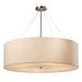 Justice Designs - FAB-9594-CREM-NCKL - Eight Light Pendant - Textile - Brushed Nickel