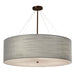 Justice Designs - FAB-9594-GRAY-DBRZ - Eight Light Pendant - Textile - Dark Bronze