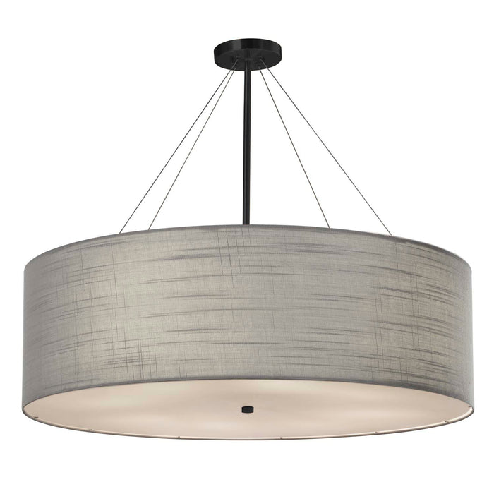 Justice Designs - FAB-9594-GRAY-MBLK - Eight Light Pendant - Textile - Matte Black