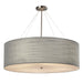 Justice Designs - FAB-9594-GRAY-NCKL - Eight Light Pendant - Textile - Brushed Nickel