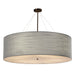 Justice Designs - FAB-9597-GRAY-DBRZ - Eight Light Pendant - Textile - Dark Bronze