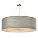 Justice Designs - FAB-9597-GRAY-NCKL - Eight Light Pendant - Textile - Brushed Nickel