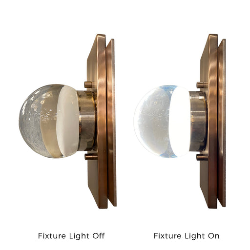 Justice Designs - FSN-4041-CLOP-BRSS - LED Wall Sconce - Fusion - Brushed Brass