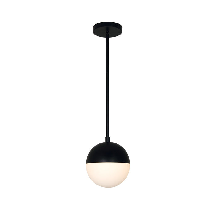 Justice Designs - FSN-4150-OPAL-MBLK - One Light Pendant - Fusion - Matte Black