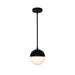 Justice Designs - FSN-4150-OPAL-MBLK - One Light Pendant - Fusion - Matte Black