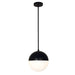 Justice Designs - FSN-4151-OPAL-MBLK - LED Pendant - Fusion - Matte Black