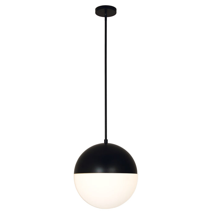 Justice Designs - FSN-4152-OPAL-MBLK - LED Pendant - Fusion - Matte Black