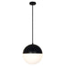 Justice Designs - FSN-4152-OPAL-MBLK - LED Pendant - Fusion - Matte Black